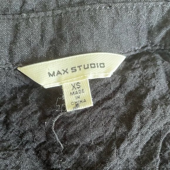 MAX STUDIO SHORT SLEEVES BLACK SHIRT  - XS - Picture 10 of 11